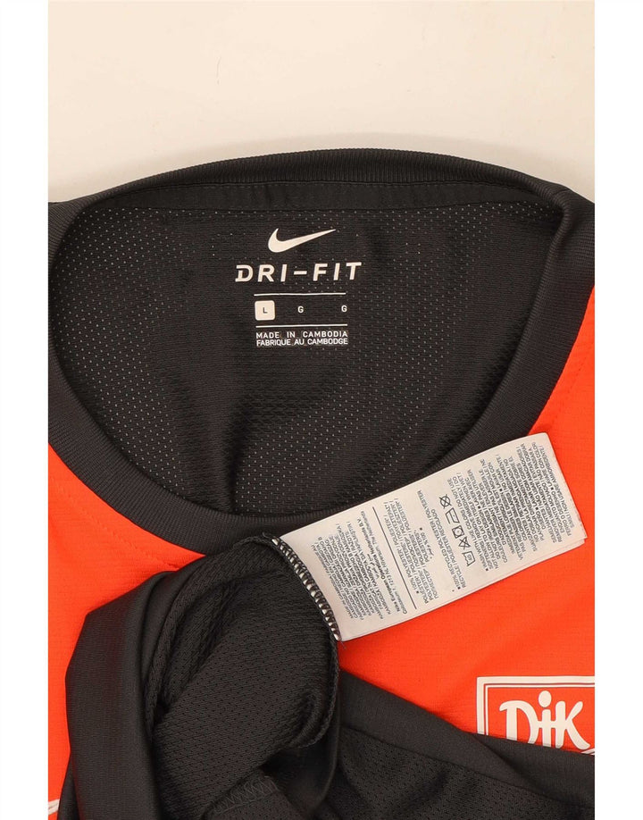 Ανδρικό γραφικό μπλουζάκι Nike Dri Fit Top Large Grey Colorblock Πολυεστέρας