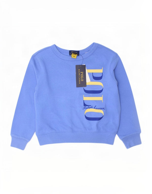 Γραφικό φούτερ Polo Ralph Lauren Boys Jumper 3-4 ετών Μπλε βαμβακερό