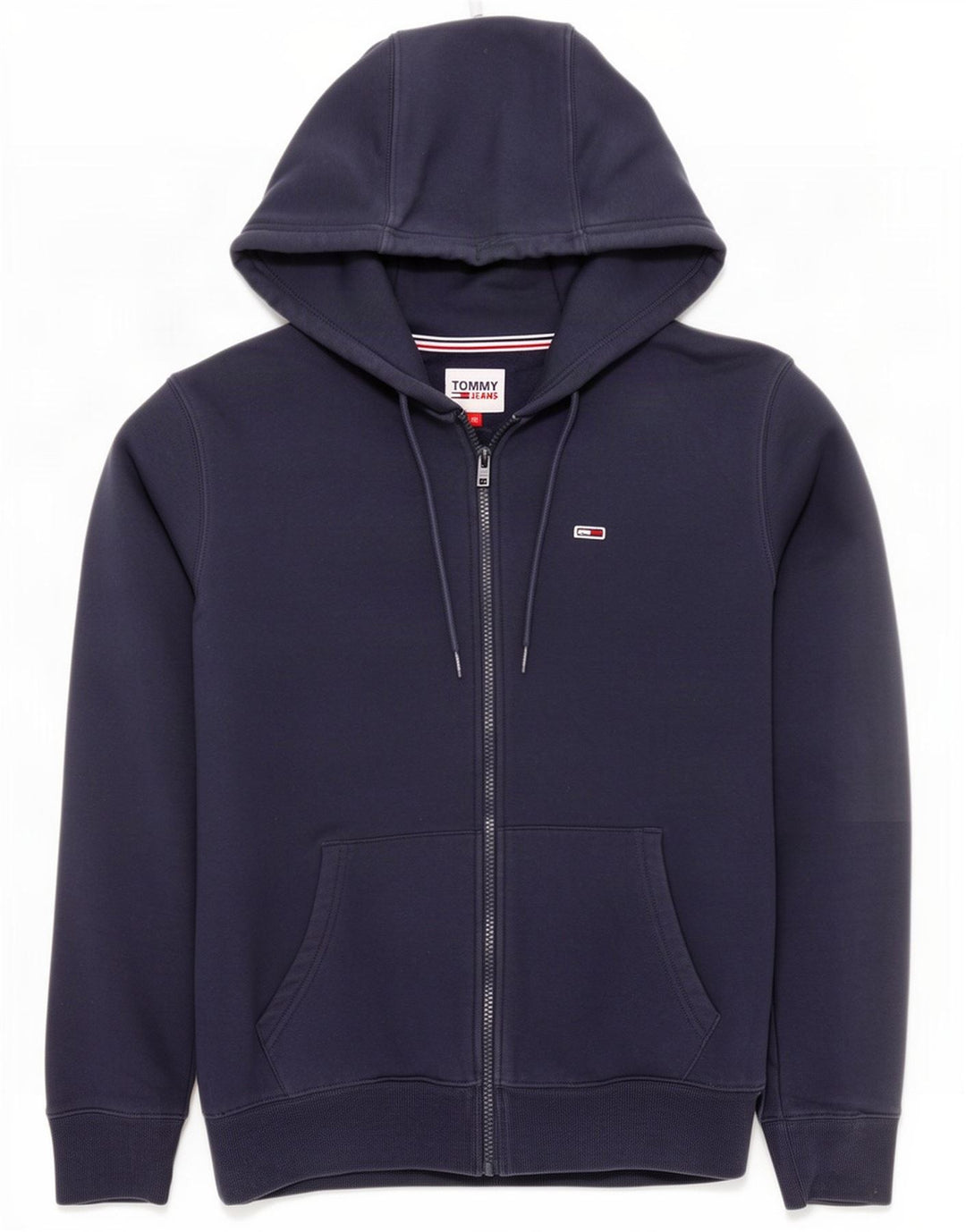 Ανδρικό πουλόβερ με κουκούλα με φερμουάρ Tommy Hilfiger, Βαμβακερό μεσαίο ναυτικό
