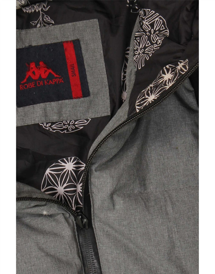 Kappa Γυναικείο παλτό με κουκούλα UK 10 Small Grey Colourblock