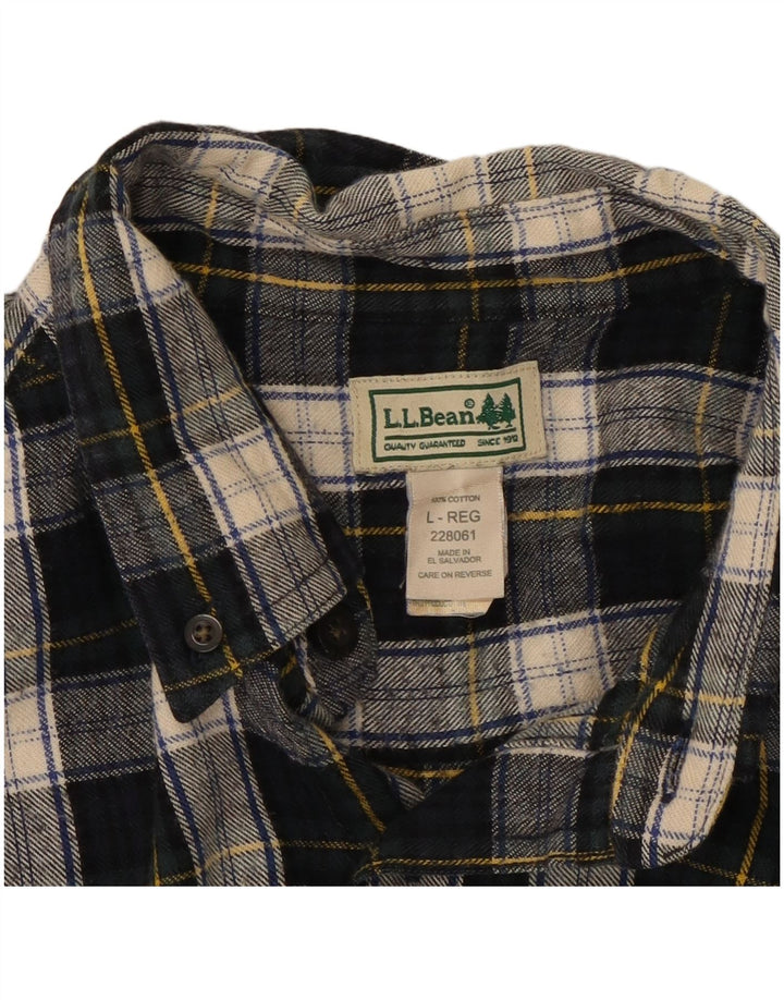 L.L.BEAN Ανδρικό φανελένιο πουκάμισο μεγάλο μπλε ναυτικό βαμβακερό καρό