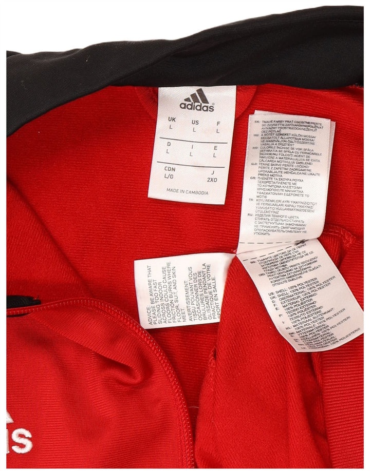 Ανδρική φόρμα φόρμας Adidas με γραφικό τοπ μπουφάν με μεγάλο κόκκινο χρώμα πολυεστέρα