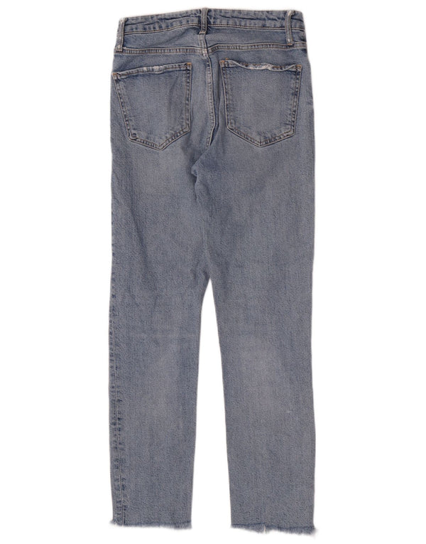 Zara Γυναικείο Straight Jeans EU 36 XS W26 L27 Blue