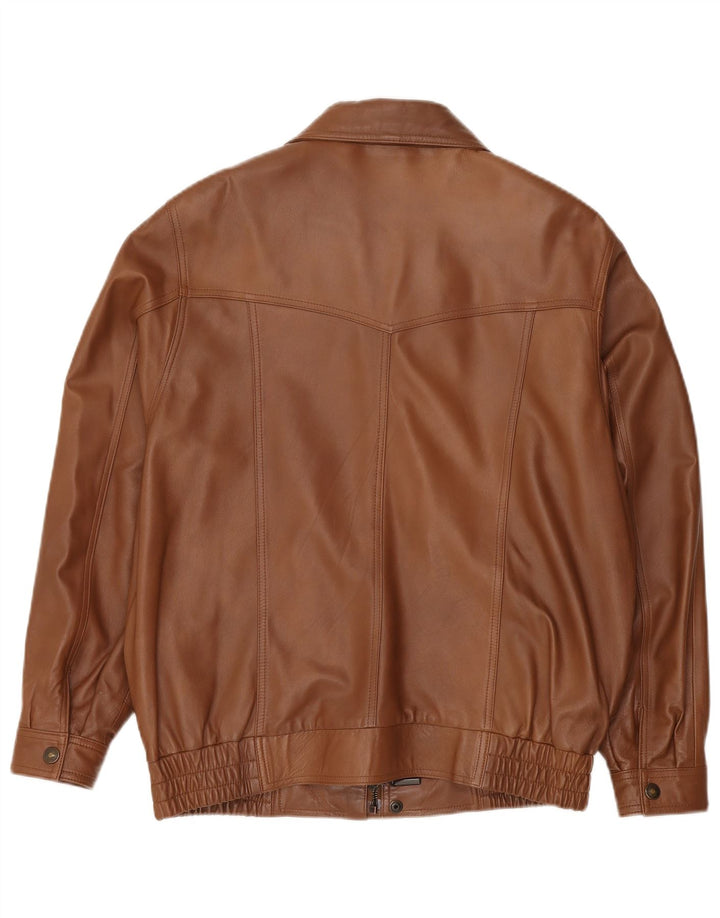 Vintage Ανδρικό Bomber Δερμάτινο Μπουφάν EU 50 Large Brown Δερμάτινο