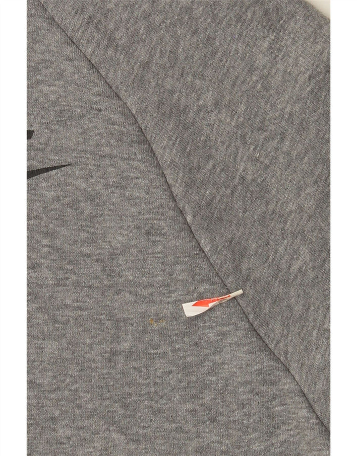 Ανδρικό πουλόβερ Nike με φερμουάρ με κουκούλα, μεγάλο γκρι βαμβακερό