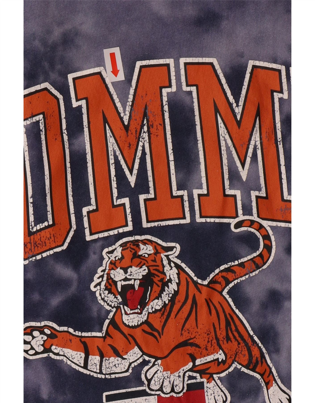 Ανδρικό γραφικό μπλουζάκι TOMMY HILFIGER Μπλούζα μεγάλη μπλε γραβάτα βαμβακερή