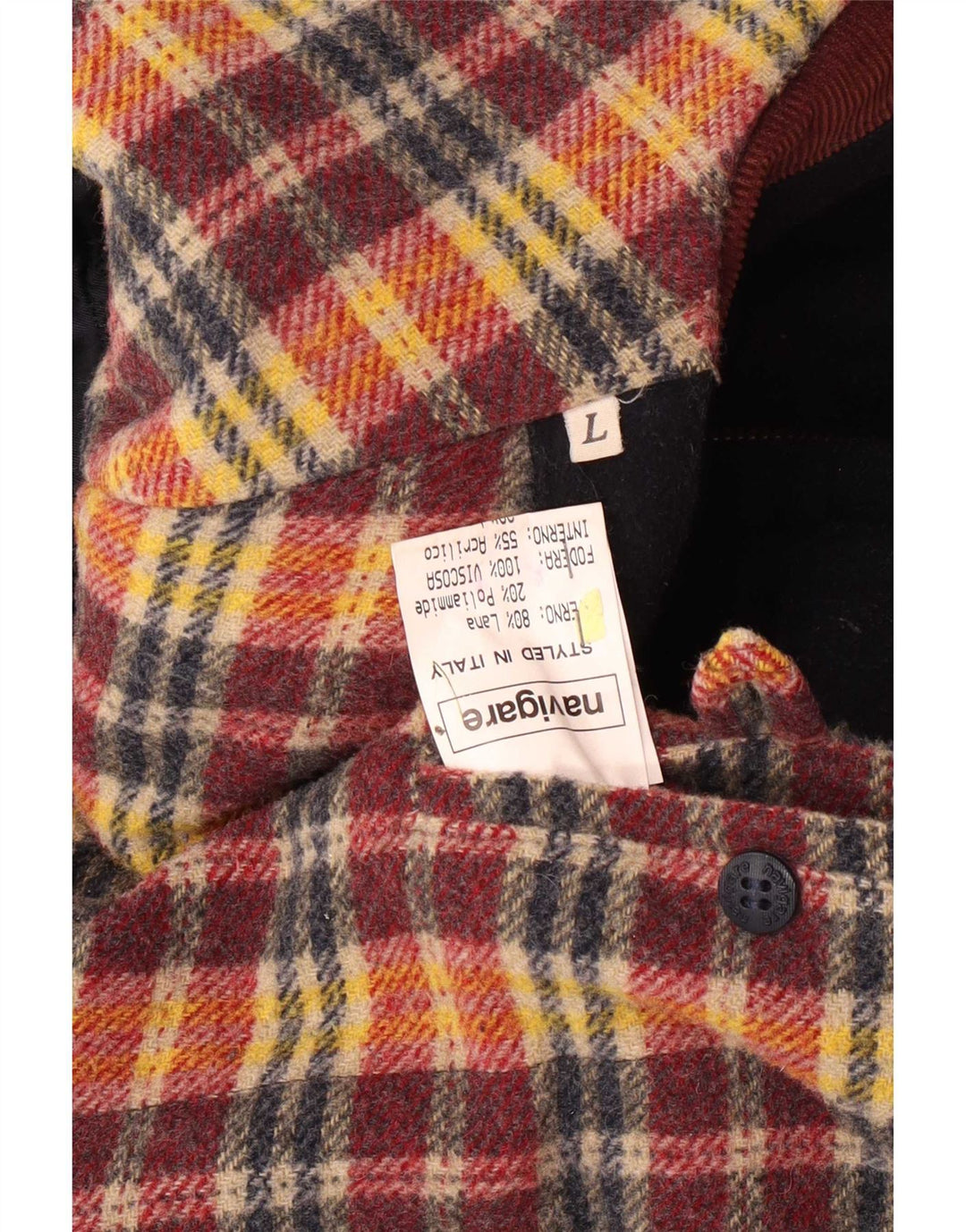Ανδρικό πανωφόρι Navigare UK 40 Large Navy Blue Wool