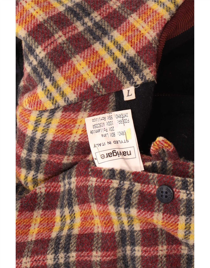 Ανδρικό πανωφόρι Navigare UK 40 Large Navy Blue Wool