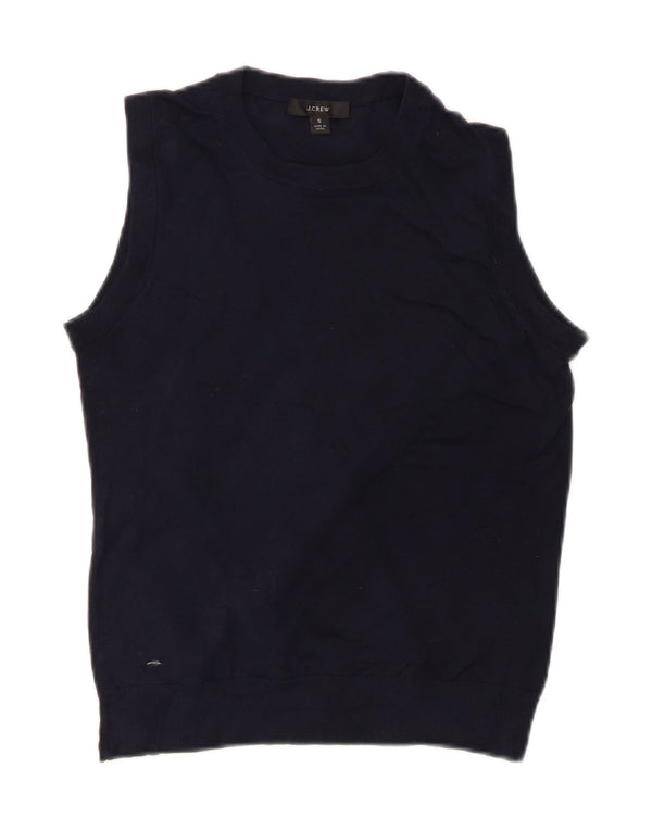 J. Crew Womens Vest Tank Top UK 8 Small Navy Blue Cotton