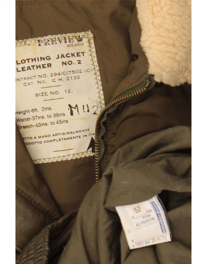 Vintage Ανδρικό μπουφάν με επένδυση IT 52 XL Khaki Polyamide