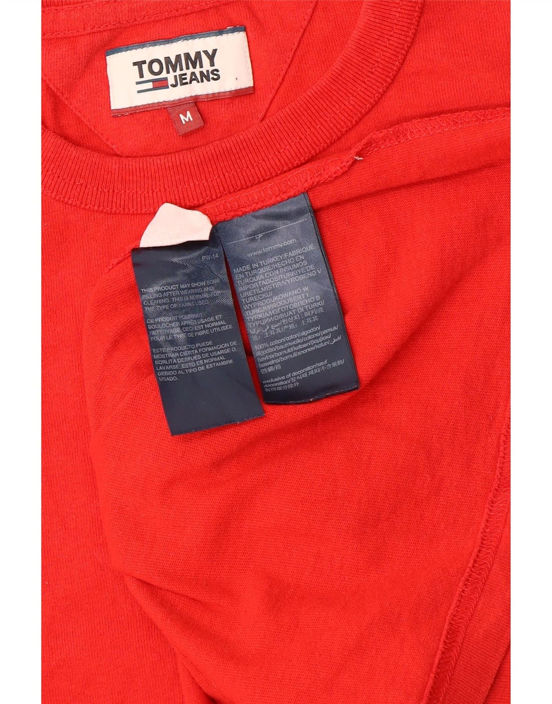Ανδρικό γραφικό T-Shirt Tommy Hilfiger Top Μεσαίο κόκκινο βαμβακερό