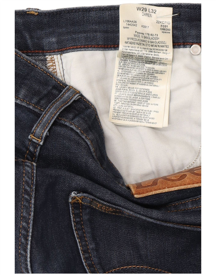 Lee Mens Daren Slim Jeans W29 L32 Navy Blue Cotton