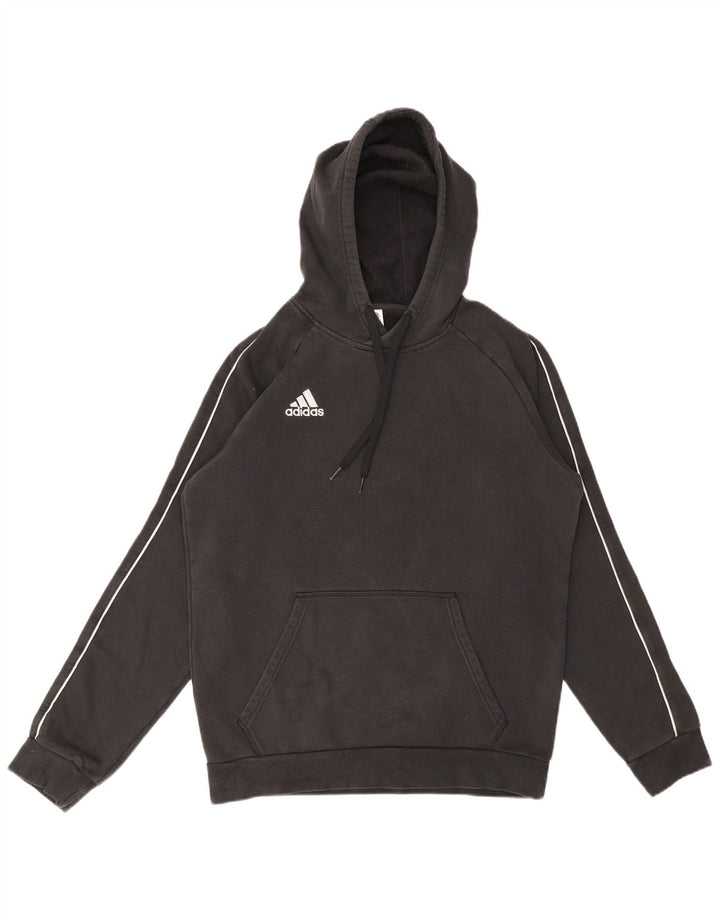 Ανδρικό κουκούλα ADIDAS, μεσαίο μαύρο βαμβακερό
