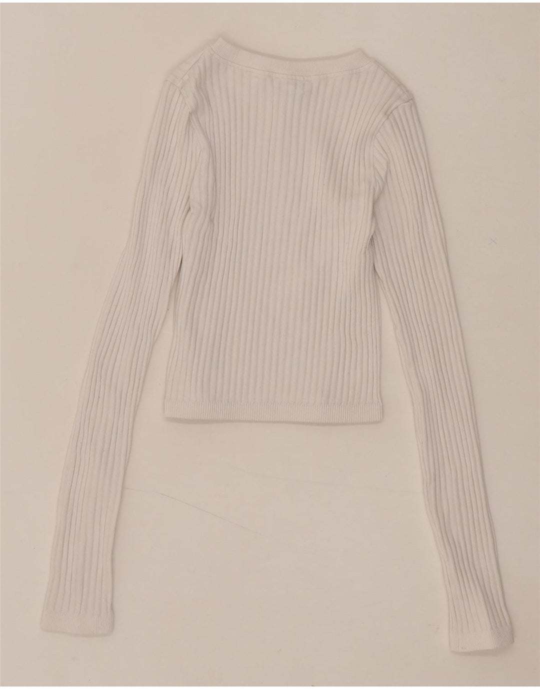 ZARA Womens Top Long Sleeve UK 4 XS White Vintage Zara and Second-Hand Zara from Messina Hembry 