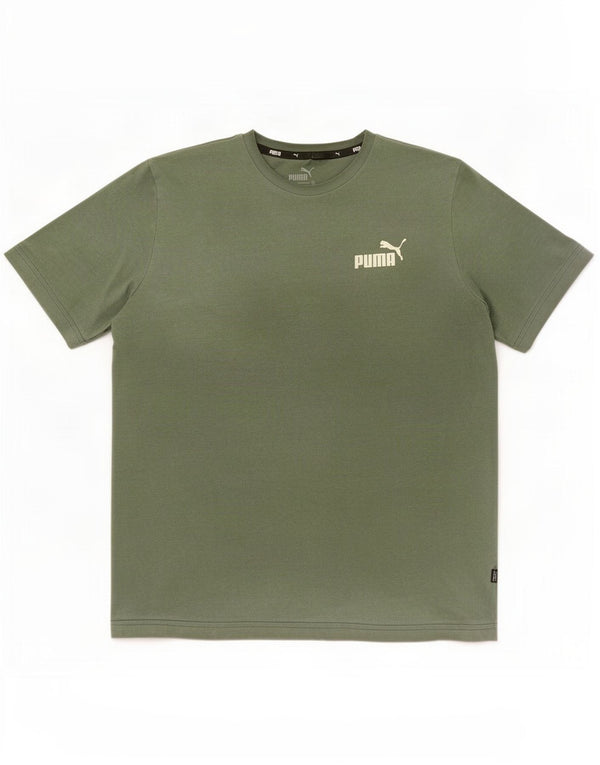 Puma Γυναικείο T-Shirt Top UK 14 Medium Khaki Βαμβάκι