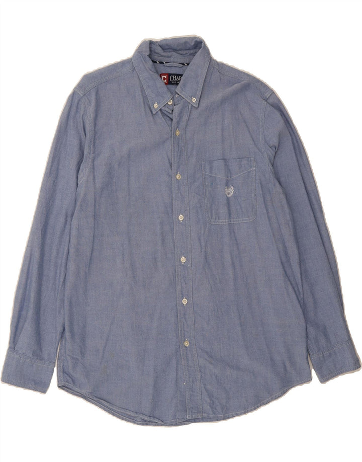 CHAPS Mens Shirt Medium Blue Cotton Vintage Chaps and Second-Hand Chaps from Messina Hembry 