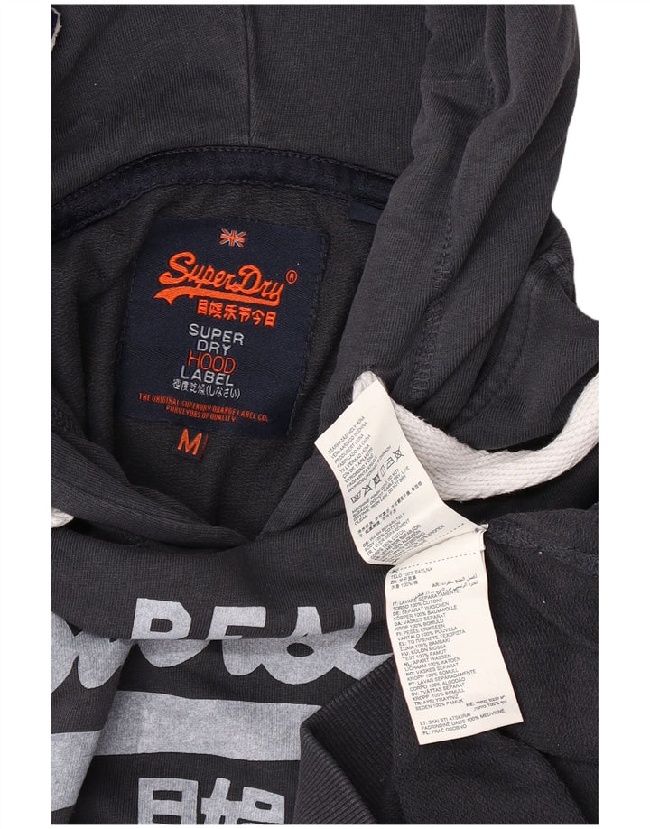 Ανδρικό γραφικό κουκούλα Superdry, μεσαίο μαύρο βαμβακερό