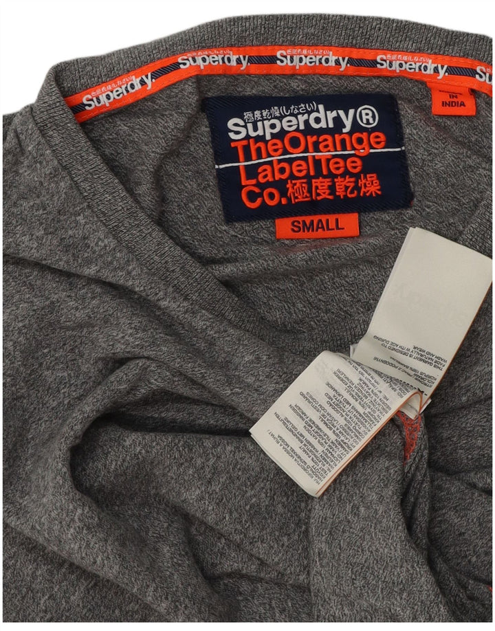 Ανδρικό μπλουζάκι Superdry, μακρυμάνικο, μικρό γκρι βαμβακερό