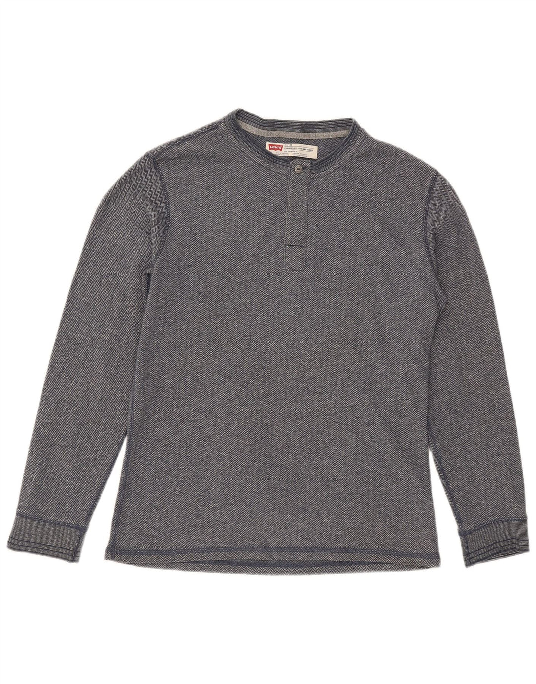 Ανδρικό τοπ Levi's Standard Fit Μακρυμάνικο Μικρό Γκρι βαμβακερό ψαροκόκαλο