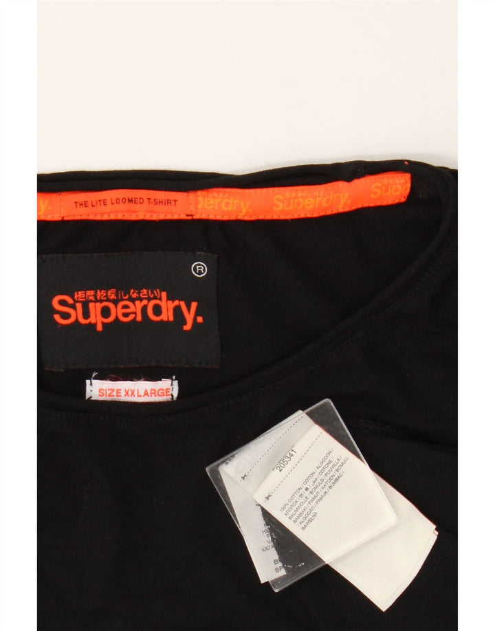 Superdry Ανδρικό T-Shirt Top 2XL Μαύρο βαμβακερό
