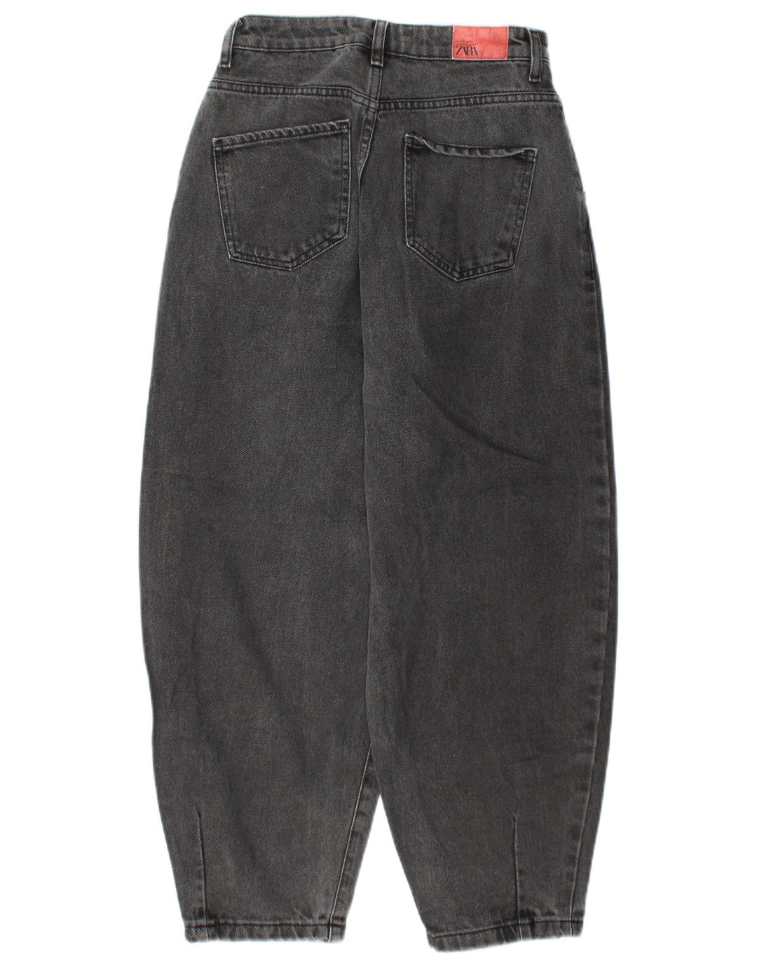 ZARA Γυναικείο Μπαλόνι Crop Ψηλόμεσο Τζιν EU 34 2XS W24 L25 Γκρι