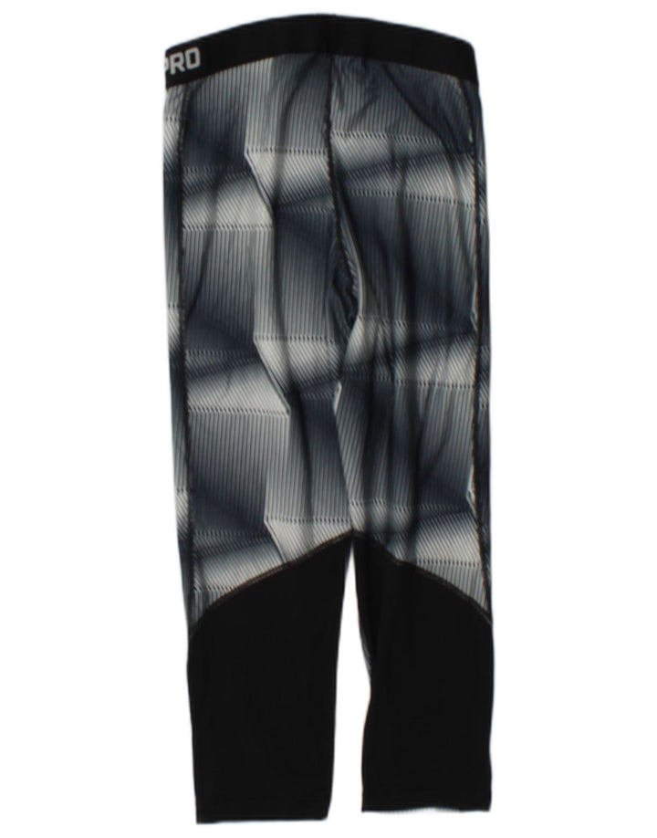 Γυναικεία κολάν Nike Dri Fit Capri UK 12 Μεσαίου Γκρι γεωμετρικού πολυεστέρα