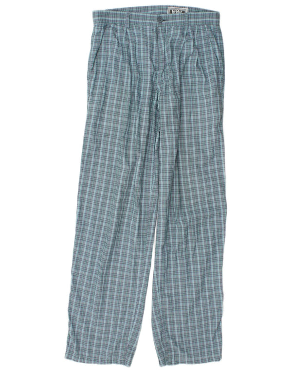 Vintage Ανδρικό παντελόνι Chino με καρφίτσες W29 L31 Blue Check Polyester