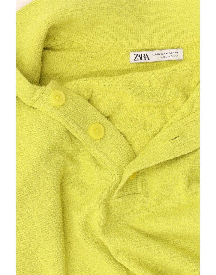 Zara Ανδρικό Πόλο Μπλουζάκι XL Κίτρινο