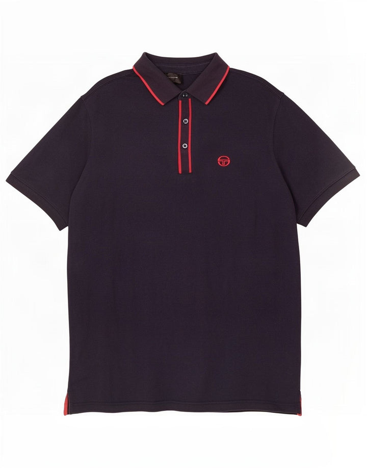 Sergio Tacchini Ανδρικό μπλουζάκι πόλο XL Navy Blue από βαμβάκι