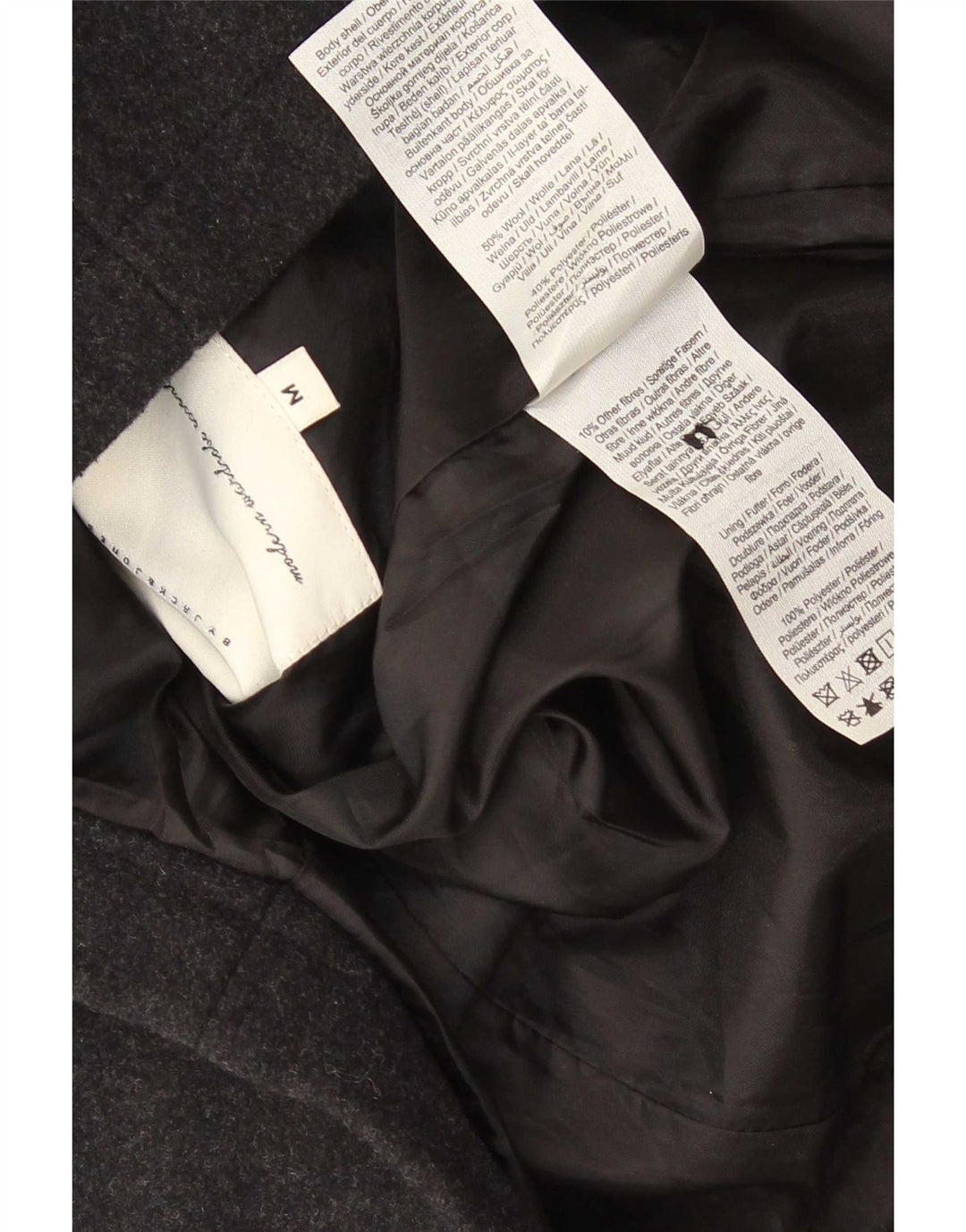 Jack & Jones Ανδρικό πανωφόρι UK 38 Medium Black Wool