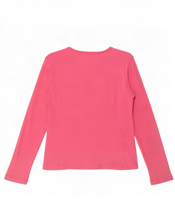 Champion Womens Crop μακρυμάνικο UK 12 Medium Pink Cotton