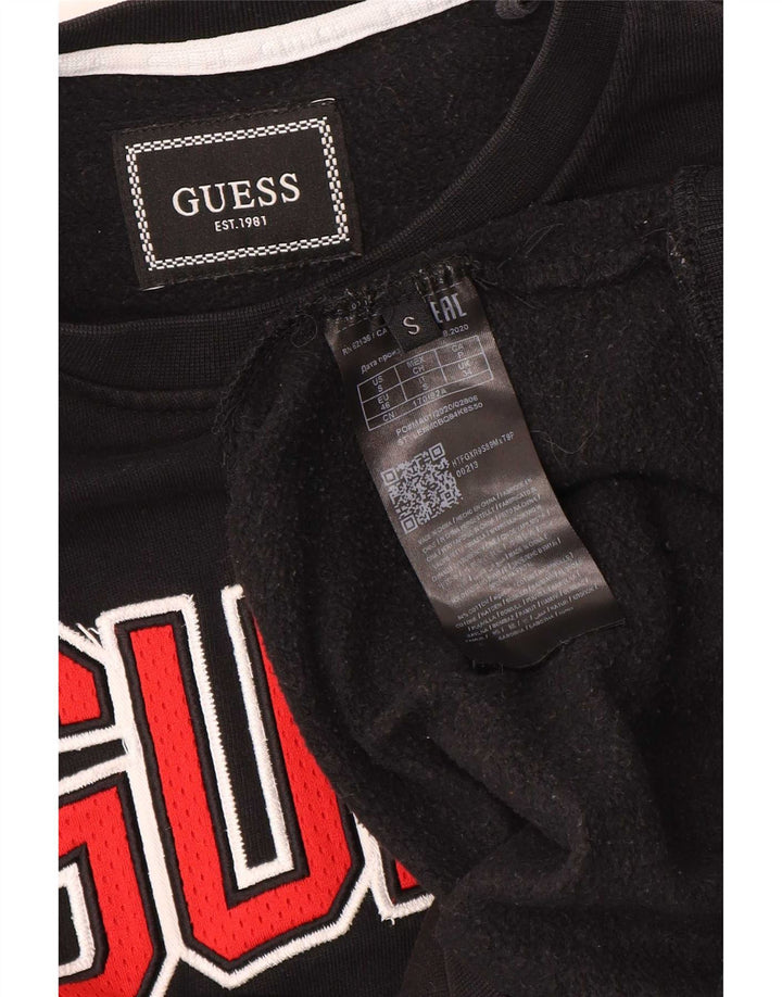 Ανδρικό γραφικό φούτερ Guess Jumper UK 34 Small μαύρο βαμβακερό