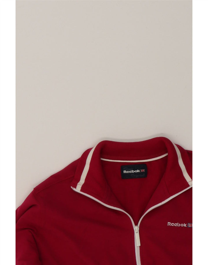 REEBOK Womens Tracksuit Top Jacket UK 16 Large  Pink Cotton Vintage Reebok and Second-Hand Reebok from Messina Hembry 