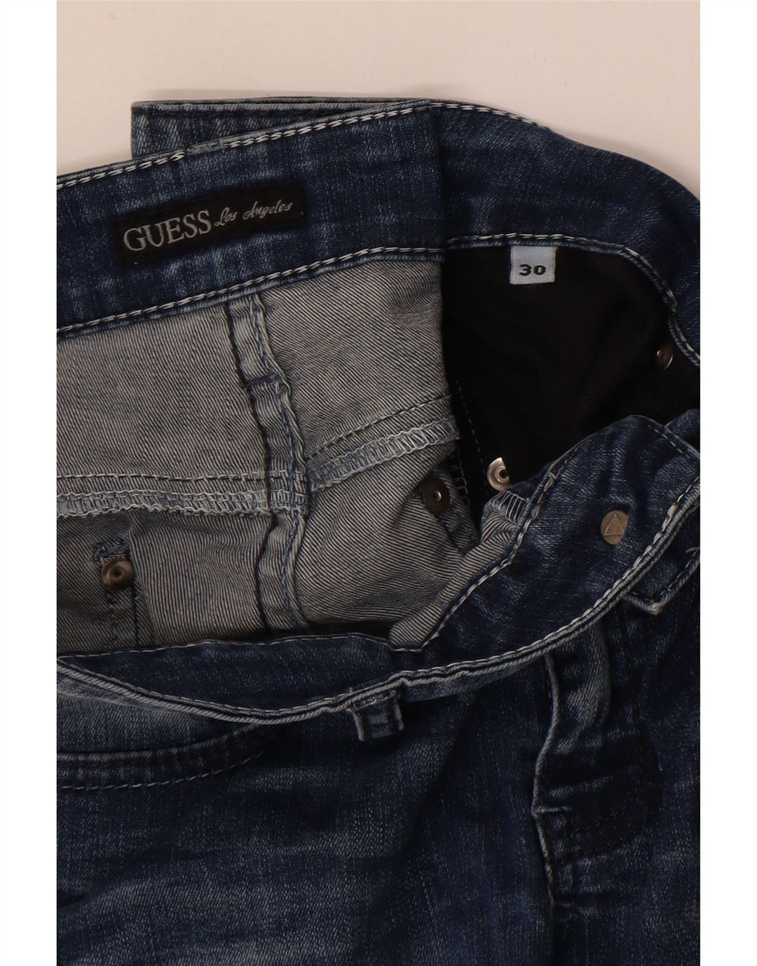 Guess Γυναικεία Nicole Straight Jeans W30 L30 Navy Blue