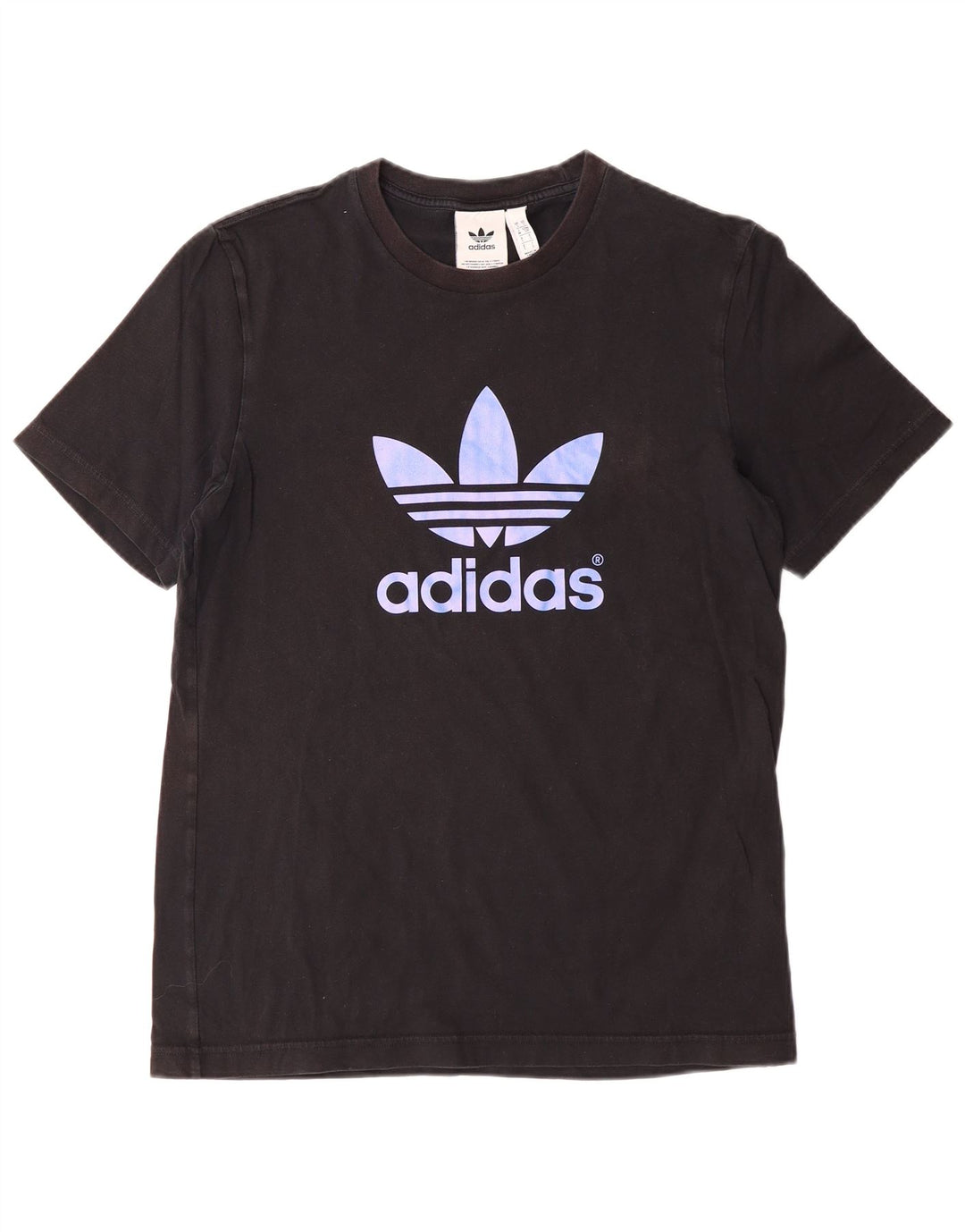 ADIDAS Mens Graphic T-Shirt Top Small Black Cotton