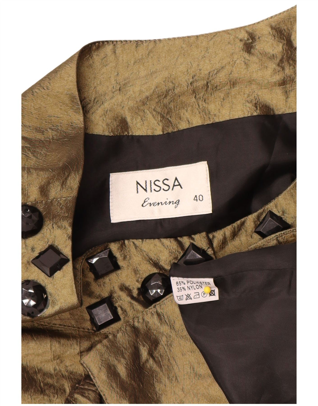 Nissa Γυναικείο 3/4 μανίκι Bolero Top EU 40 Medium Khaki Polyester