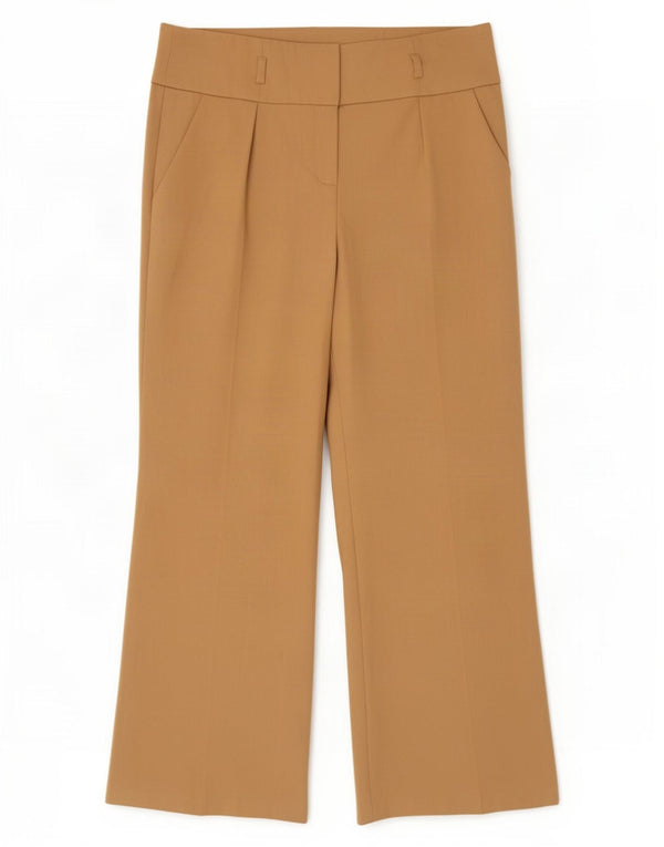Marks & Spencer Γυναικείο φαρδύ παντελόνι casual UK 14 Large W32 L27 Beige