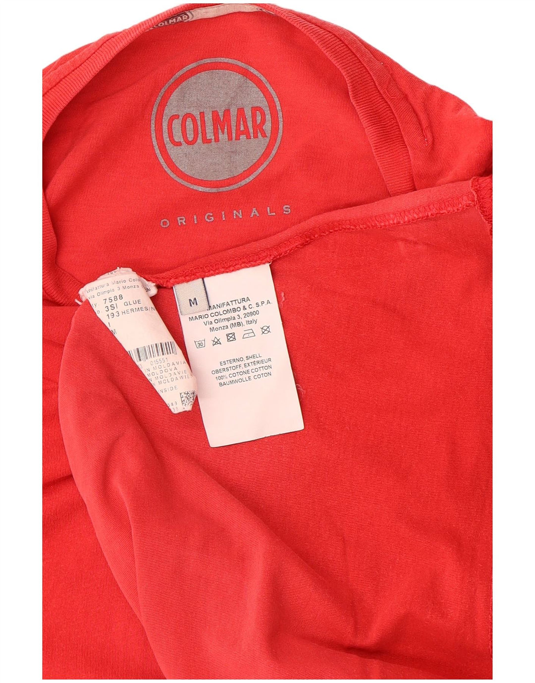 Ανδρικό γραφικό T-Shirt COLMAR Τοπ μεσαίο κόκκινο βαμβακερό