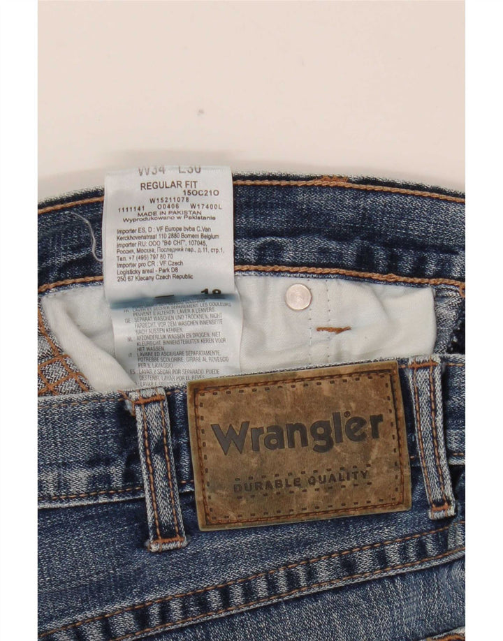 Ανδρικό τζιν ίσιο Wrangler Regular Fit W34 L30 Μπλε βαμβακερό