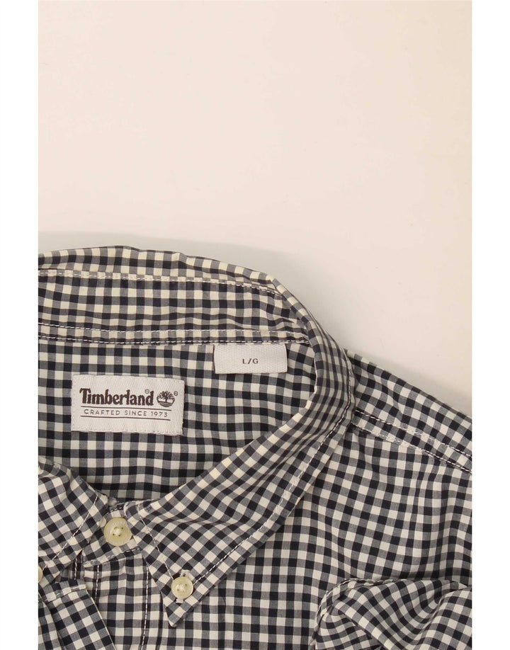Ανδρικό πουκάμισο Timberland Large μαύρο Gingham