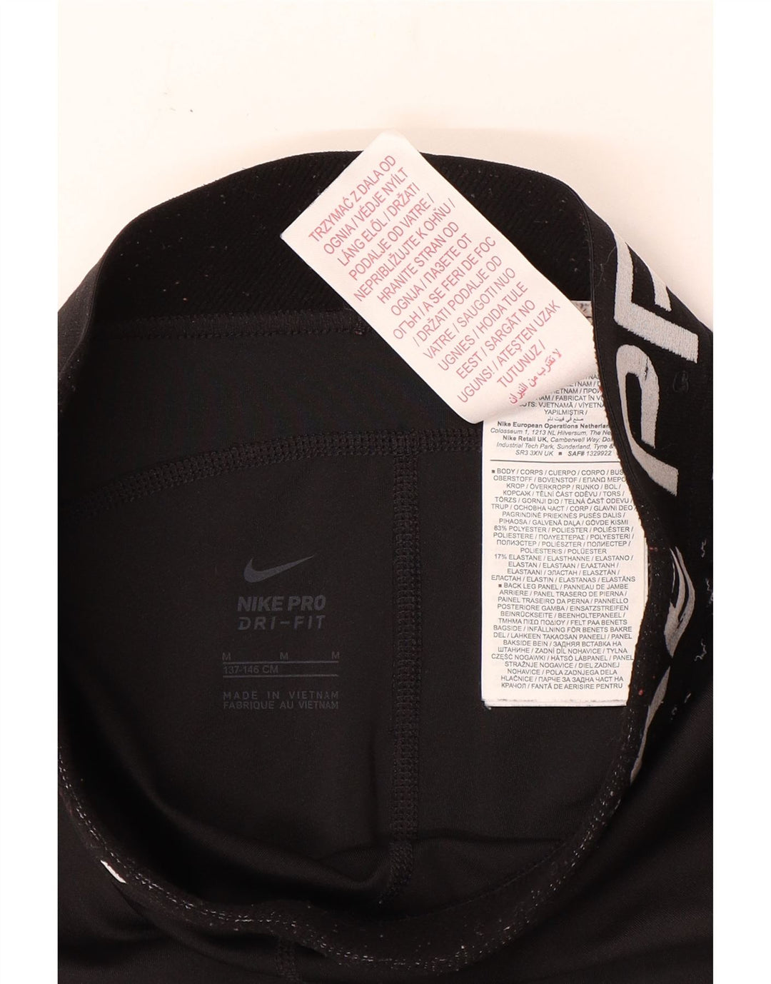 Γραφικό κολάν Nike Girls Dri Fit 10-11 ετών Μεσαίο μαύρο πολυεστέρα