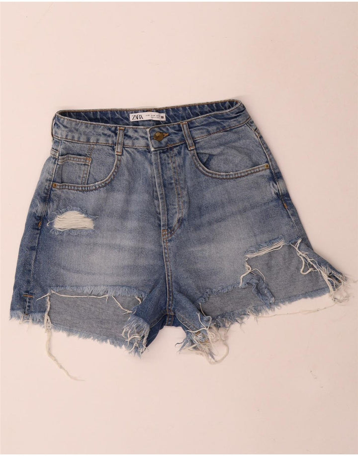 Zara Γυναικείο τζιν σορτς EU 38 Small W28 Blue
