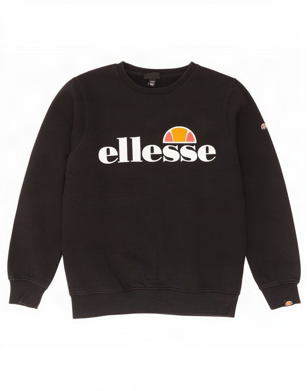 Γραφικό Φούτερ Ellesse Boys Jumper 12-13 ετών Μαύρο Βαμβακερό