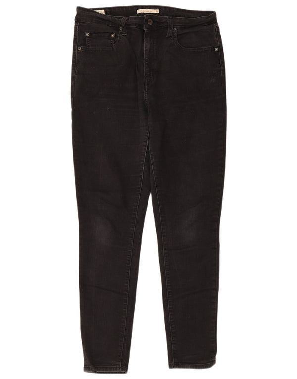 Γυναικείο Levi's 721 ψηλό ψηλό στενό τζιν W32 L30 μαύρο βαμβακερό