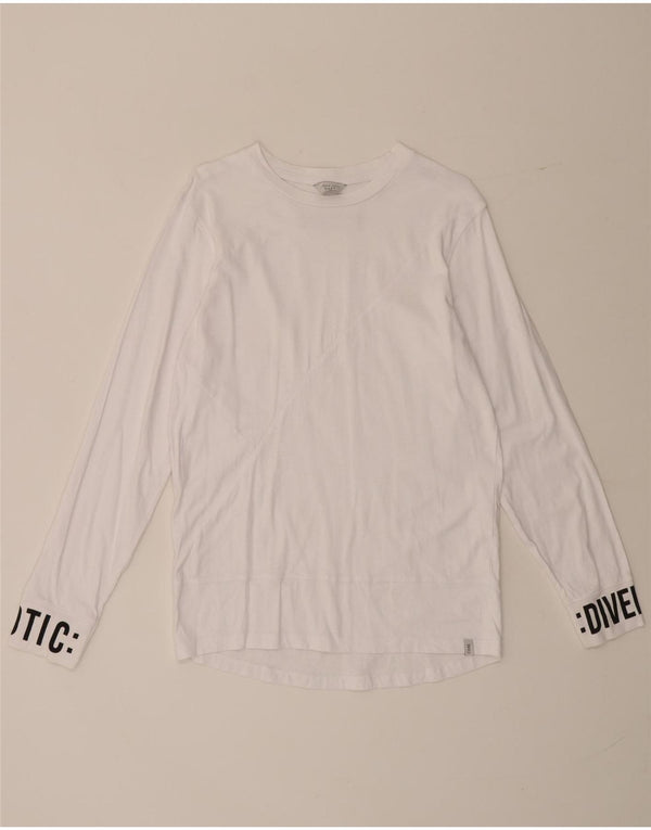 Jack & Jones Ανδρικό γραφικό μακρυμάνικο μπλουζάκι μικρό λευκό