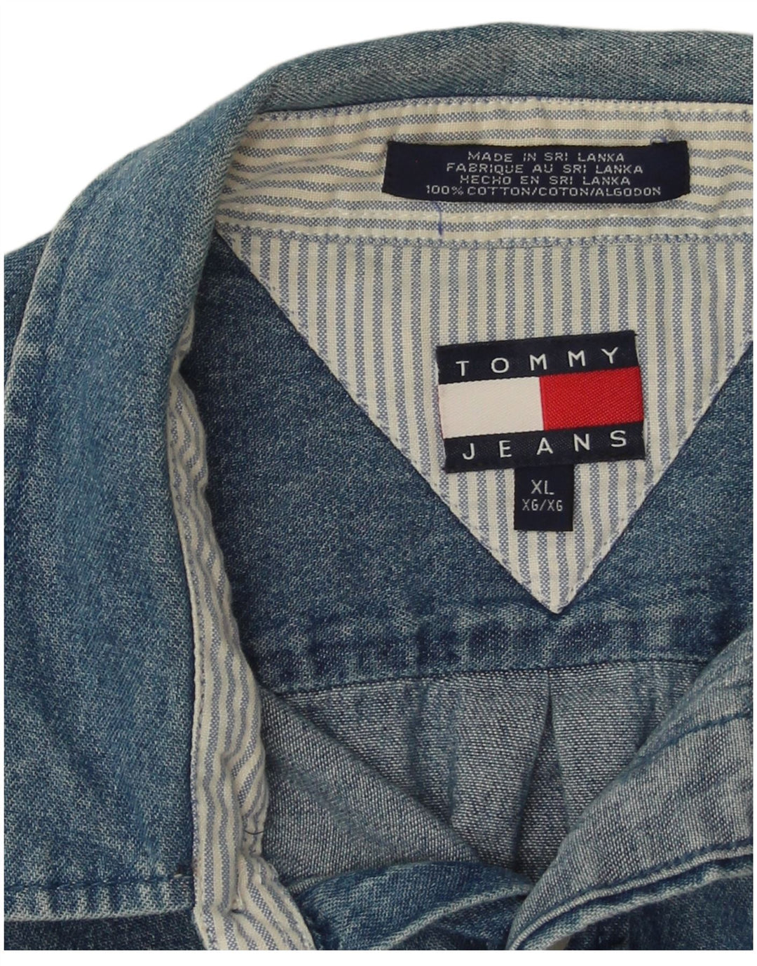 Ανδρικό τζιν πουκάμισο Tommy Hilfiger XL Μπλε βαμβακερό