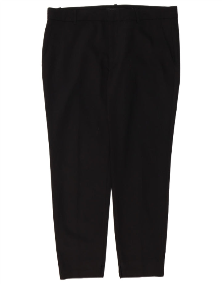 Zara Γυναικείο Slim Chino Παντελόνι XL W32 L26 Μαύρο Πολυεστέρας