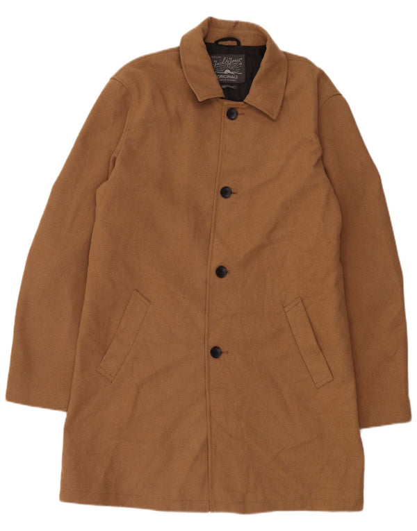 Ανδρικό παλτό Jack & Jones UK 42 XL Καφέ μαλλί
