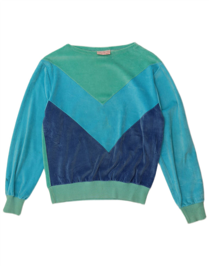 Γυναικείο βελούδινο φούτερ Codice Jumper UK 12 μεσαίο μπλε βαμβακερό χρώμα