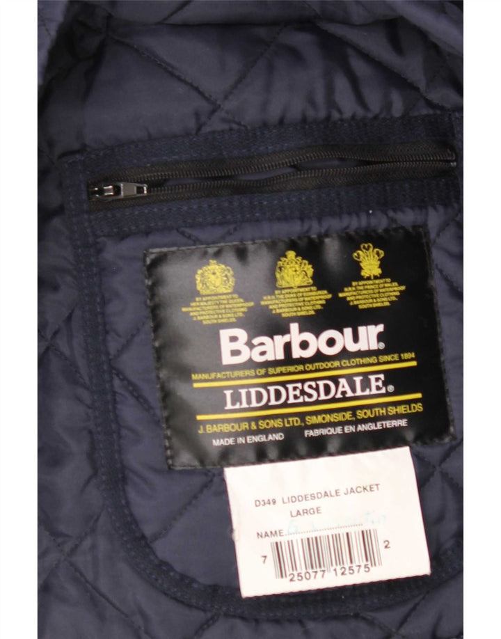 Ανδρικό μπουφάν Barbour LIDDESDALE UK 40 Large Navy Blue Nylon